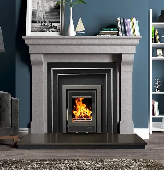 Mourne Eco Insert 400 in fireplace.