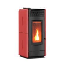 K12 wood pellet non boiler stove in red.