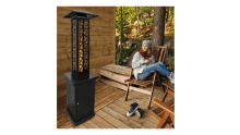 Pellet powered patio heater.