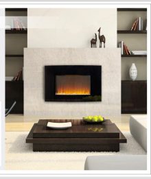 Electric c curved glass electric fire 35".